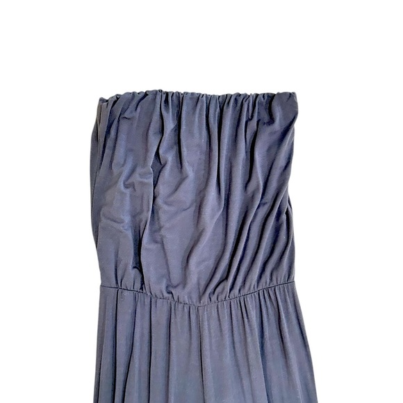 Tart navy Wide Leg strapless Jumpsuit elastic Waist/neckline modal cotton sz xs - Picture 3 of 6